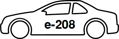 Peugeot e208 notes logo